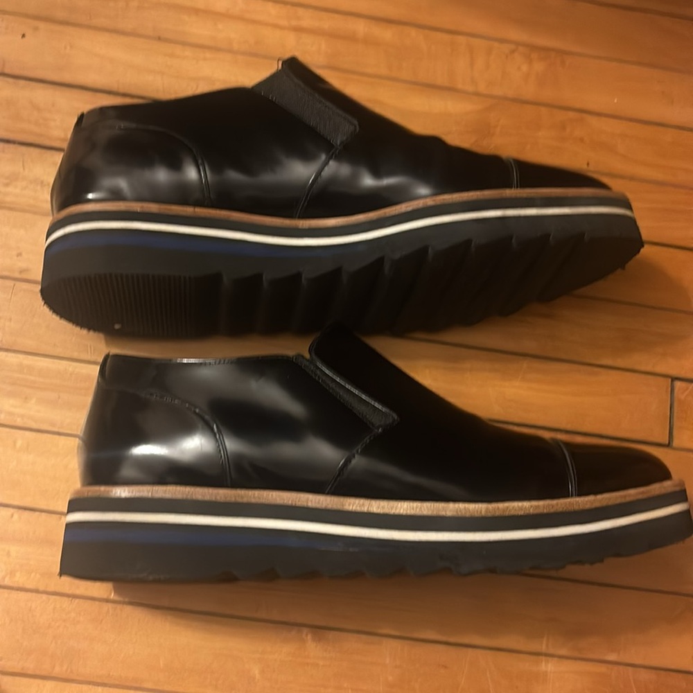 - Vince Alona Loafers Womens Size 9 Black Patent Leather Slip On Platforms… - Picture 8 of 8